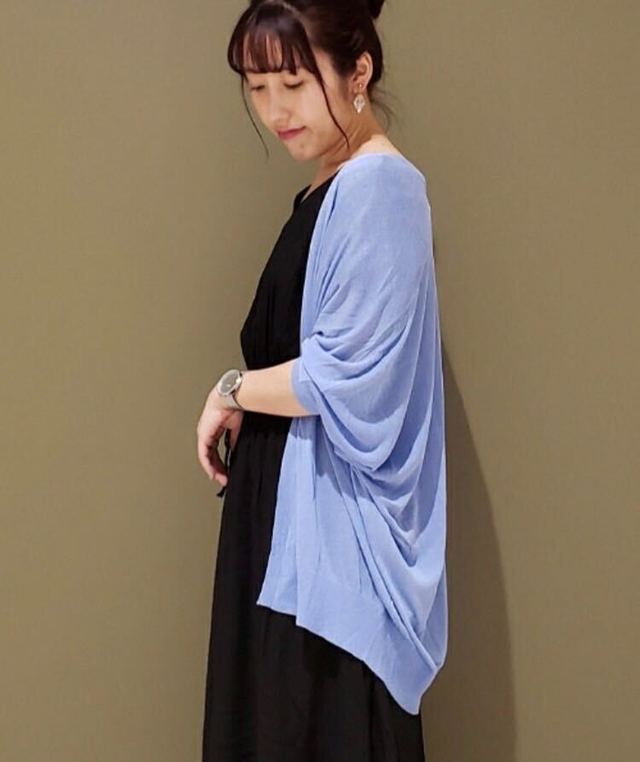 接触冷感 ドルマンニットカーデ