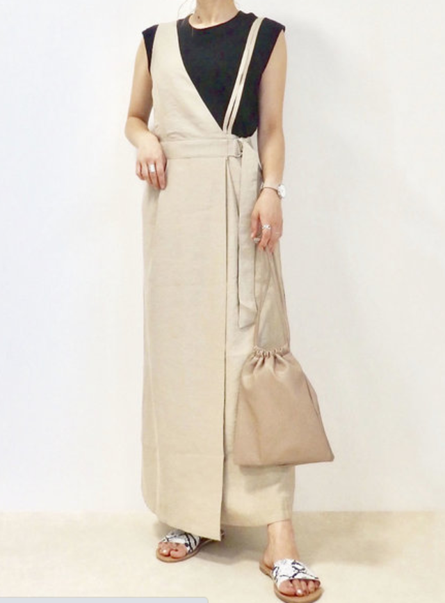 ワンショルデザイン2WAYロングワンピース