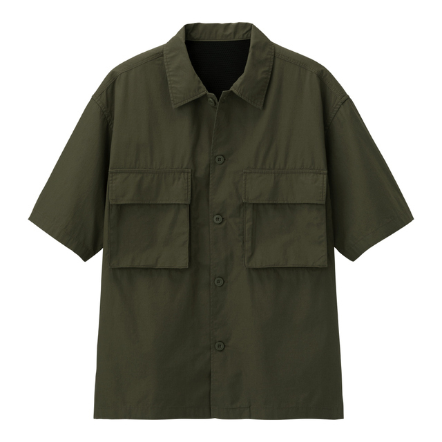 ミリタリーオーバーサイズシャツ(5分袖)