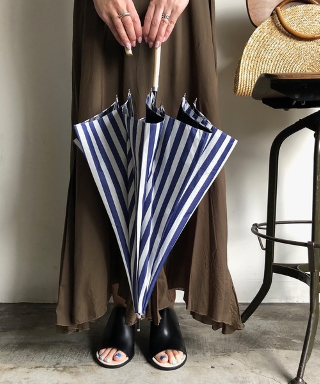 NT:ストライプアンブレラ　　晴雨兼用　日傘　長傘