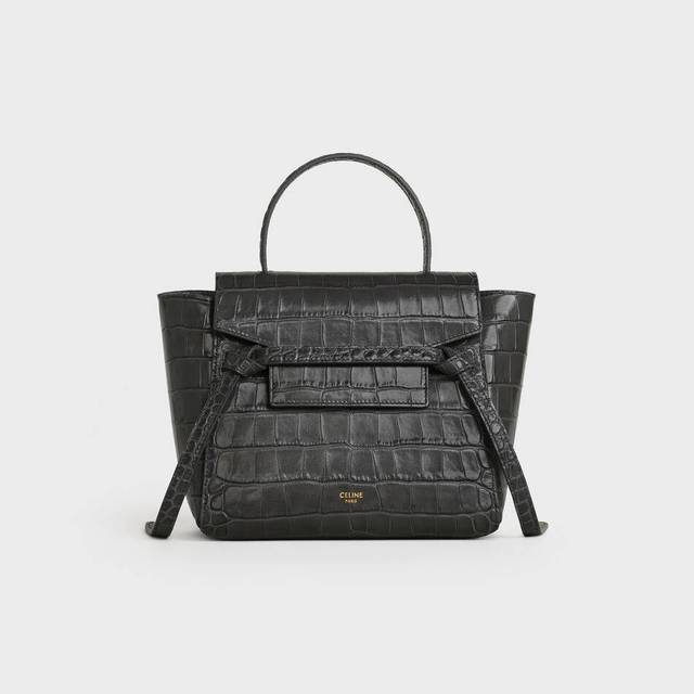 ナノ ベルトバッグ / クロコダイル エンボスドカーフスキン