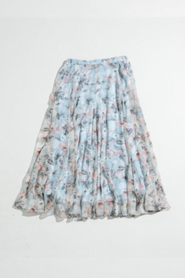 花柄フレアスカート