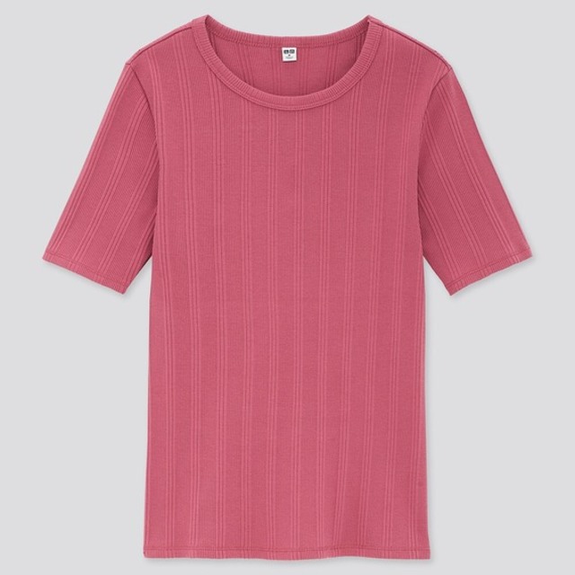 ランダムリブクルーネックT（半袖）