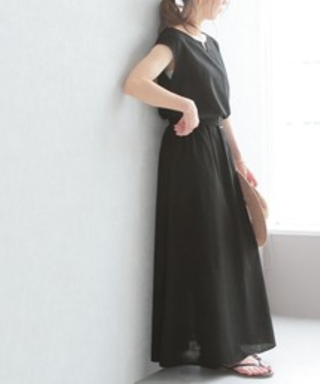 ベルト付きリネンライクセットアップ