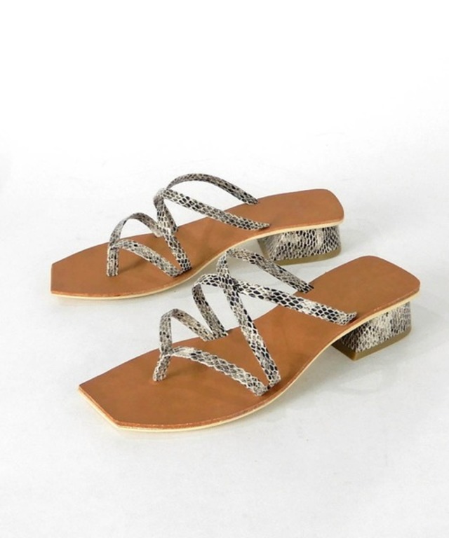 クロスデザインのスクエアトングサンダル　[minia]　≪2020SS新作≫