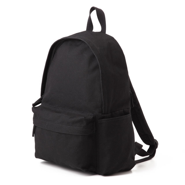 肩の負担を軽くする 撥水 リュックサック（コットン）　黒