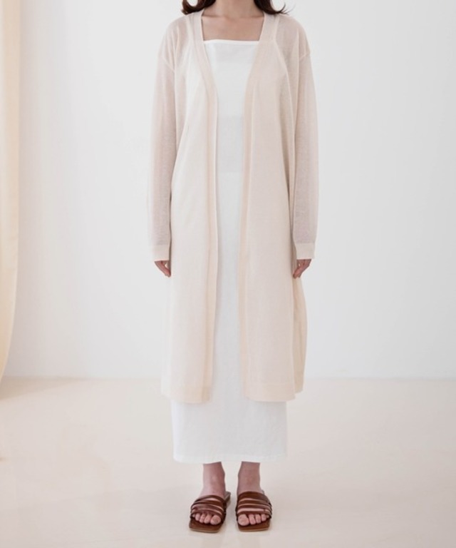 20SS_冷感シースルーローブカーディガン