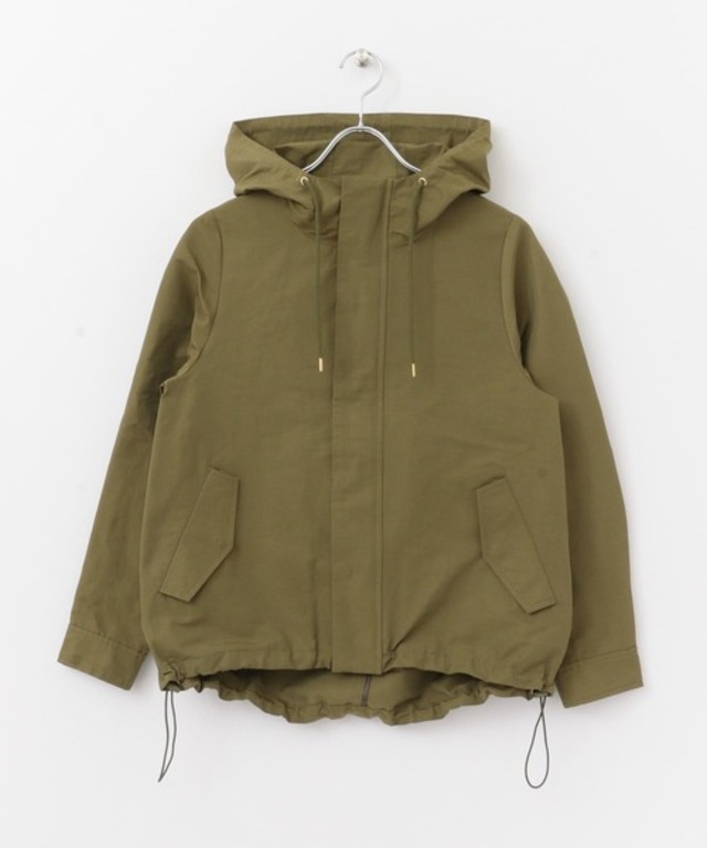 グログランナイロンフーデットパーカー