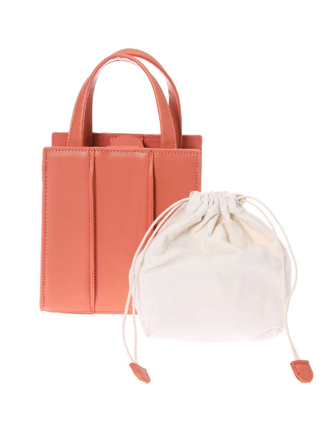 スクエアデザインカラー2wayショルダーバッグ