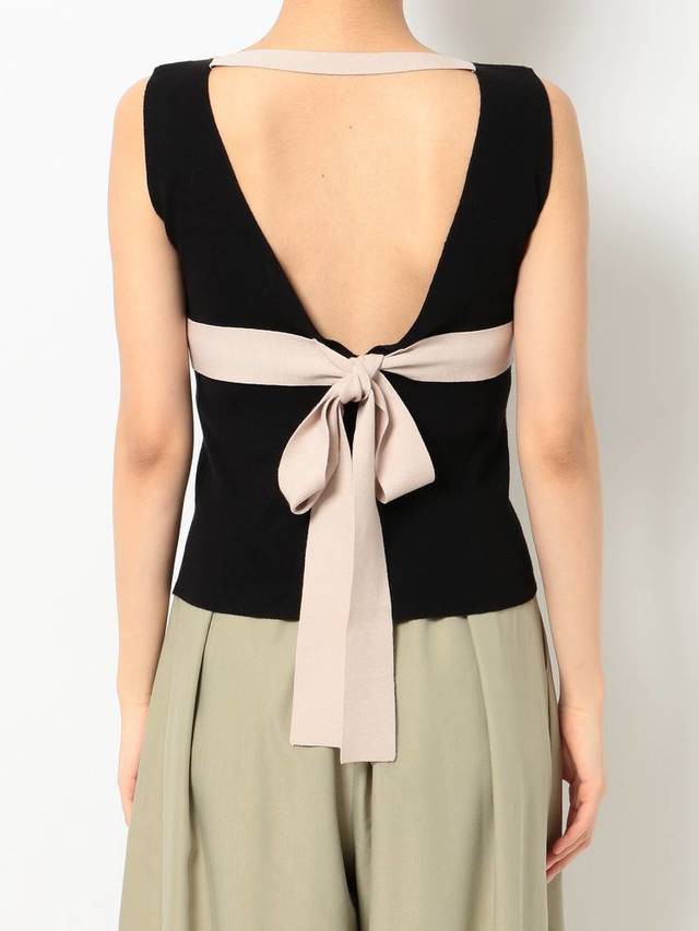 バックシャンリブニット