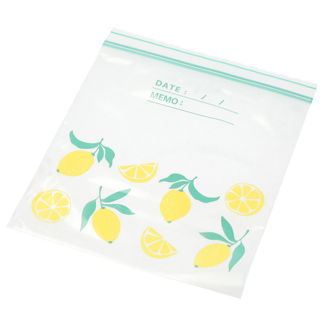 フリーザーバッグ ダブルジッパー レモン(M 60枚入)