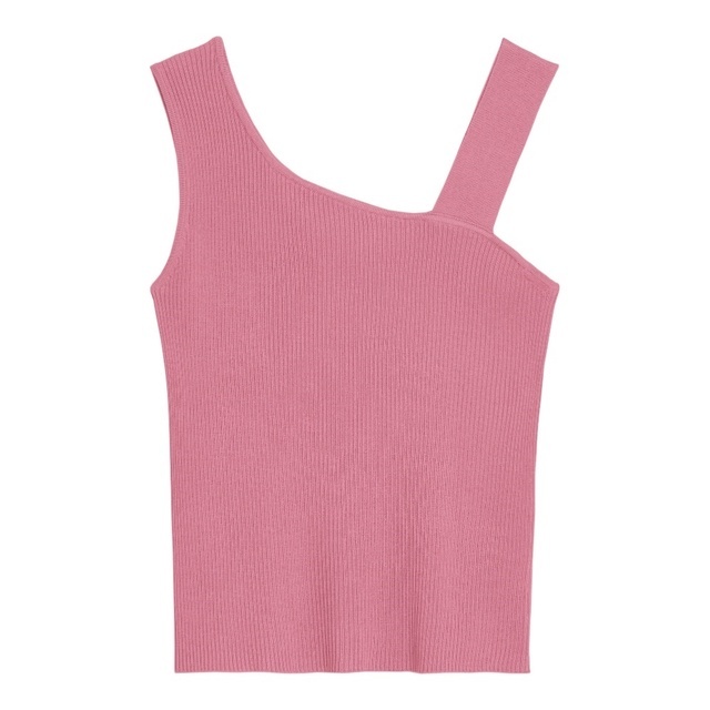 アシンメトリーニットタンクトップ