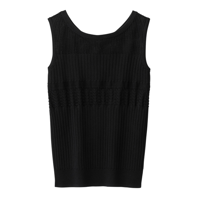 2WAY透かし編みニットタンクトップ