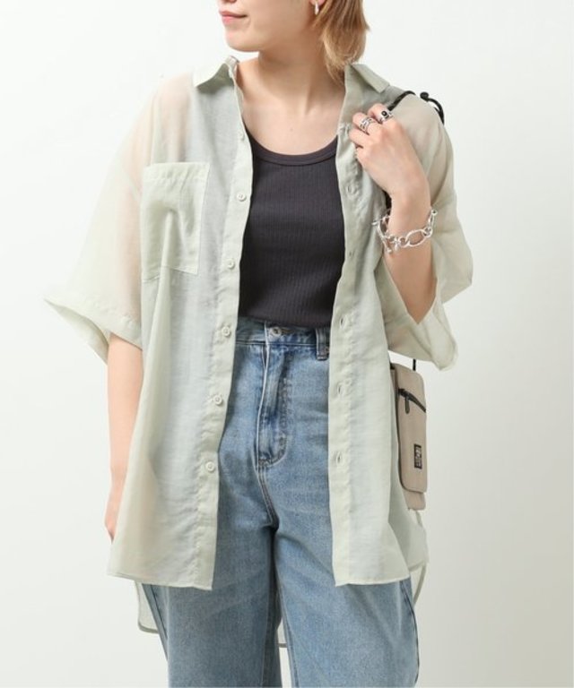 半袖シアーBIGシャツ