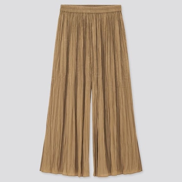 ワッシャーサテンスカートパンツ