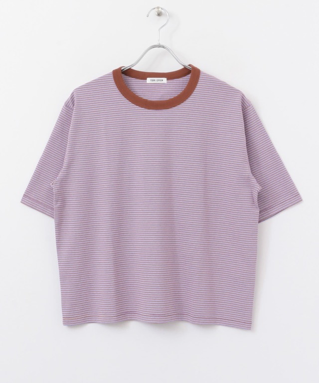 FORK&SPOON　リンガーミジンボーダーTシャツ