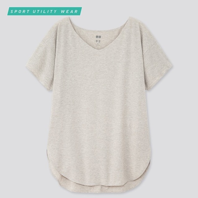 エアリズムシームレスVネックロングT（半袖）