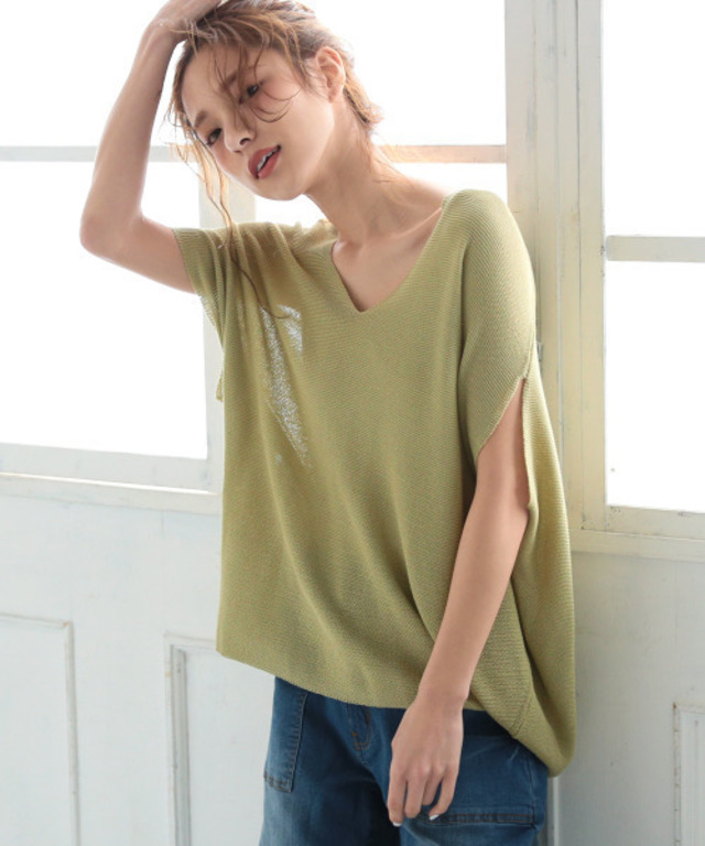 【接触冷感】ひんやりフレンチニット [E]