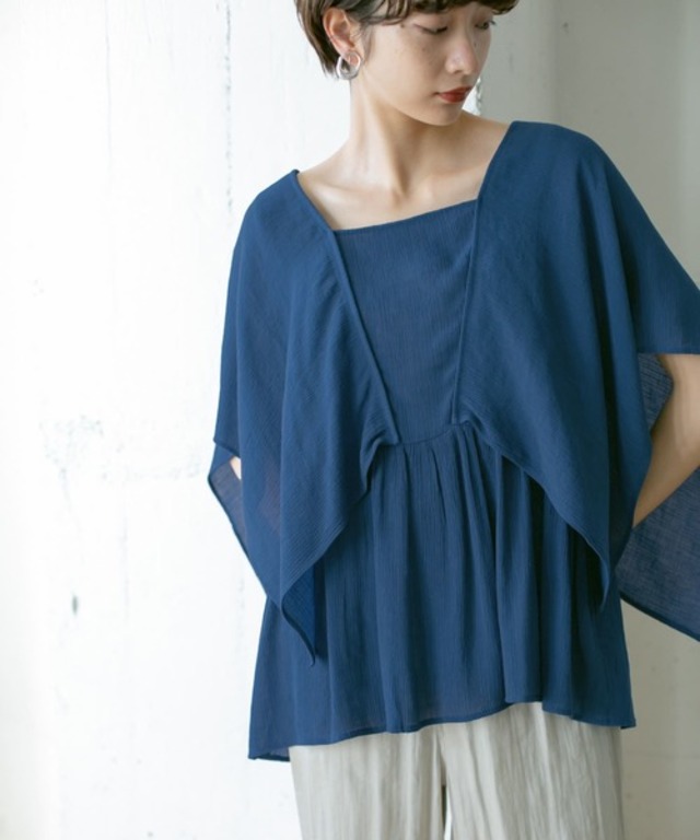 ケープスリーブチュニック