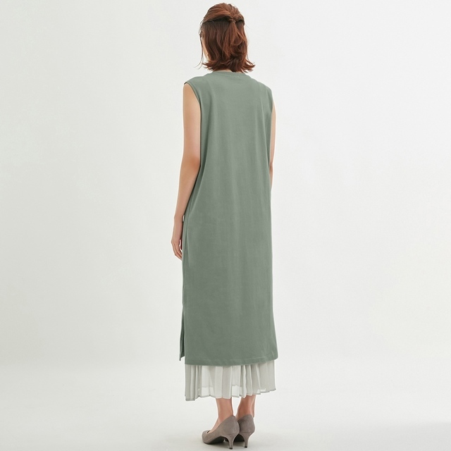 Iラインワンピース(ノースリーブ)