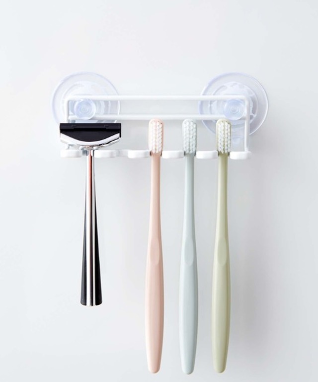 吸盤トゥースブラシホルダー5連