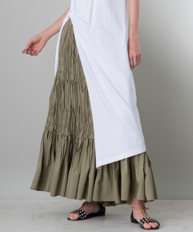 ティアードギャザーロングスカート