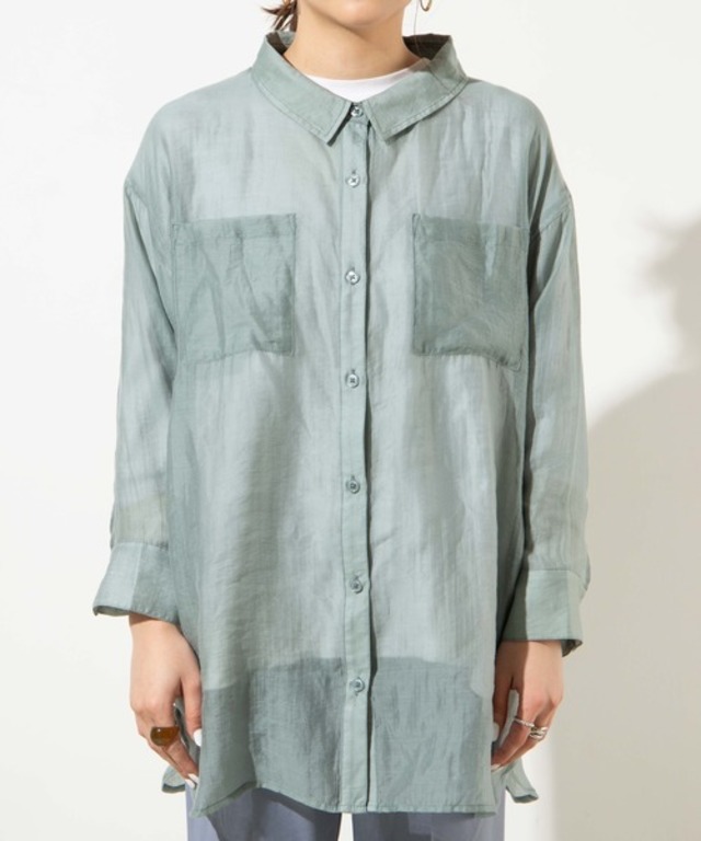 ＊2020夏＊ビッグシルエットシアーシャツ