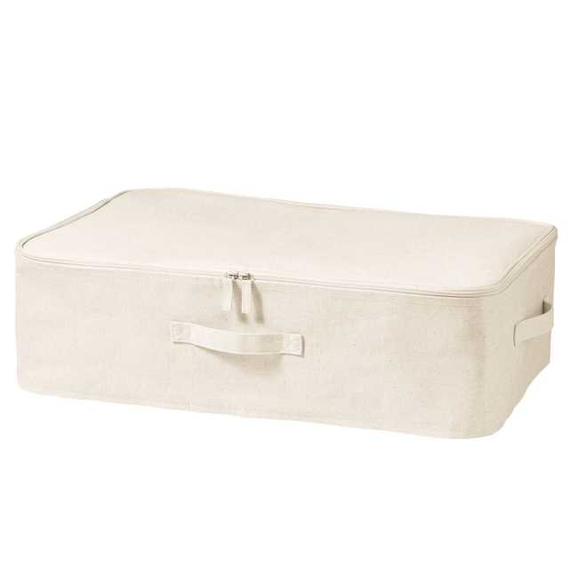 ポリエステル綿麻混・ソフトボックス・衣装ケース 約幅５９×奥行３９×高さ１８ｃｍ