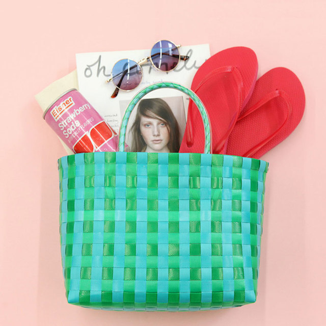 PPバンドストライプミニトート