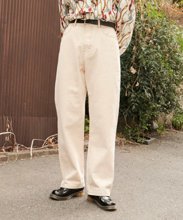 ハイウエストストレートデニムパンツ