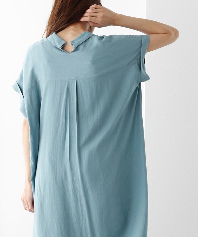 ツーポケスキッパーシャツワンピース