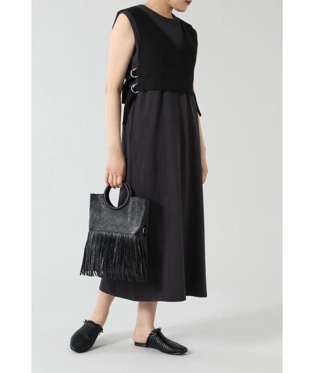 ビスチェ付きカットソーワンピース