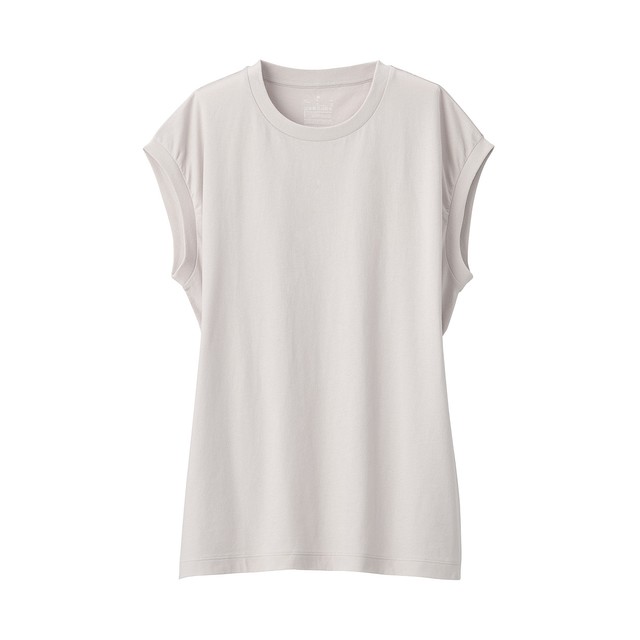 インド綿天竺編みスリーブレスＴシャツ