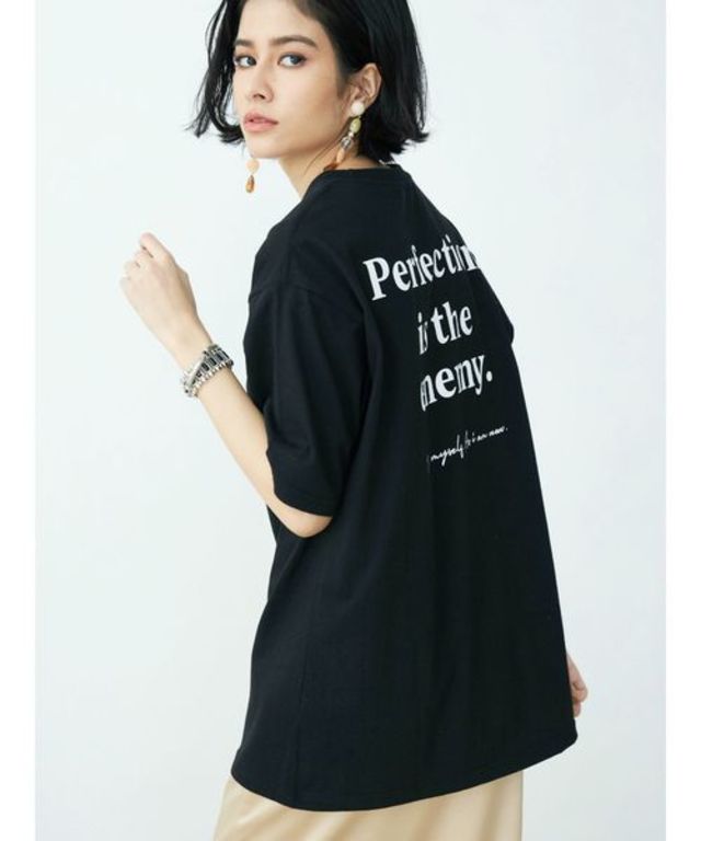 BACK PRINTルーズTEE