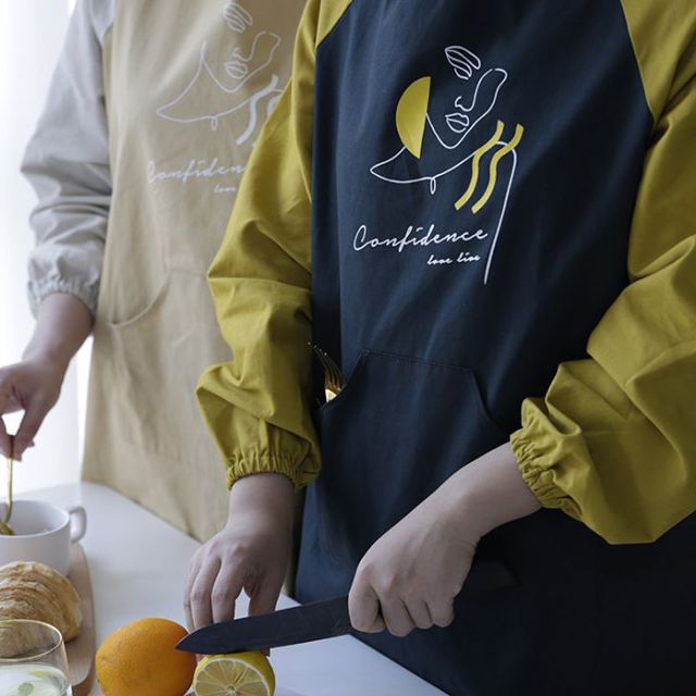 袖付きエプロン