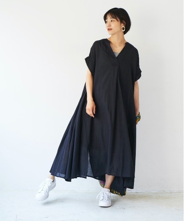 インドコットン・スキッパーワンピース