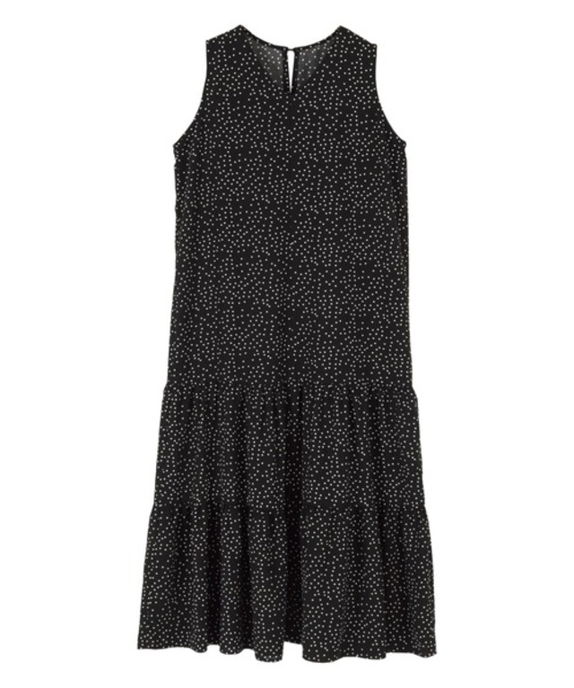 ノースリーブティアードワンピース