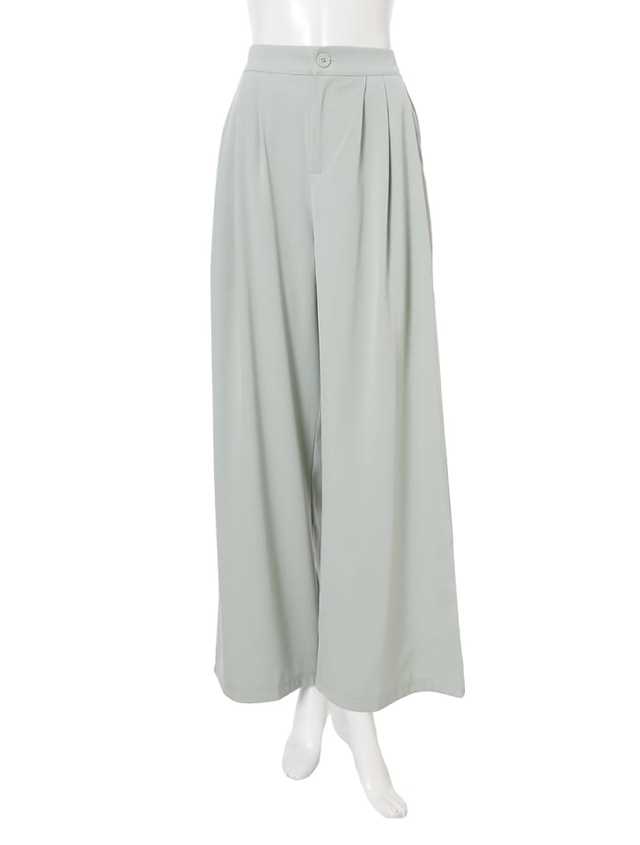 フロントタックカラーワイドパンツ