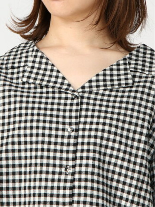 リネン混柄アソート開襟シャツ