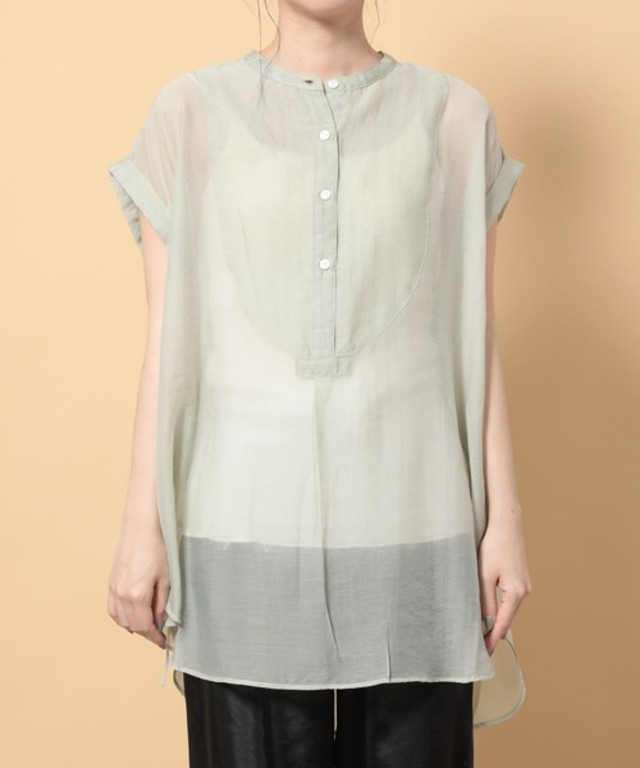 シアービブフレンチスリーブシャツ