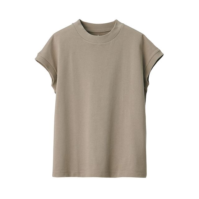 太番手天竺編みフレンチスリーブＴシャツ