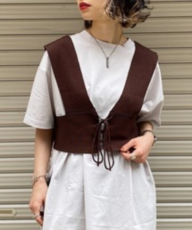 2WAYレースアップビスチェ