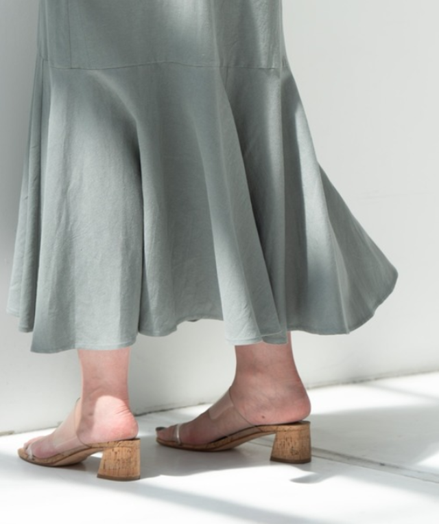 ウォッシャブルリネンブレンドキャミワンピース