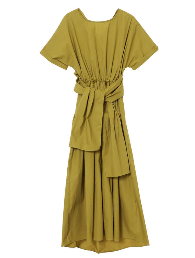 バックシャンタフタワンピース