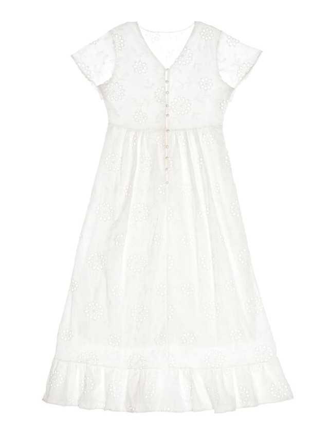 コットンレースマキシワンピース