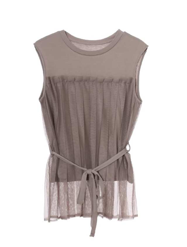 チュールドッキングウエストマークプルオーバー