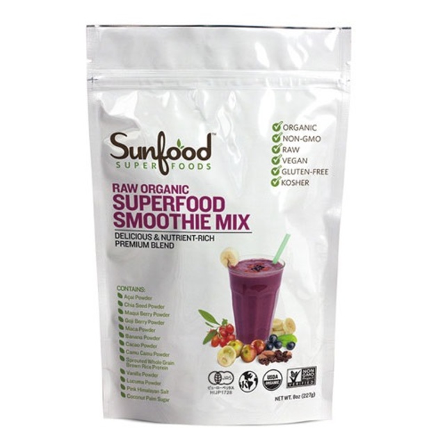 【Sunfood SUPERFOODS】オーガニック スーパーフード スムージー ミックス 227g