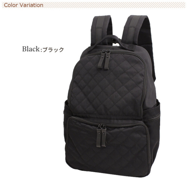 12ポケット撥水キルティングナイロンリュック