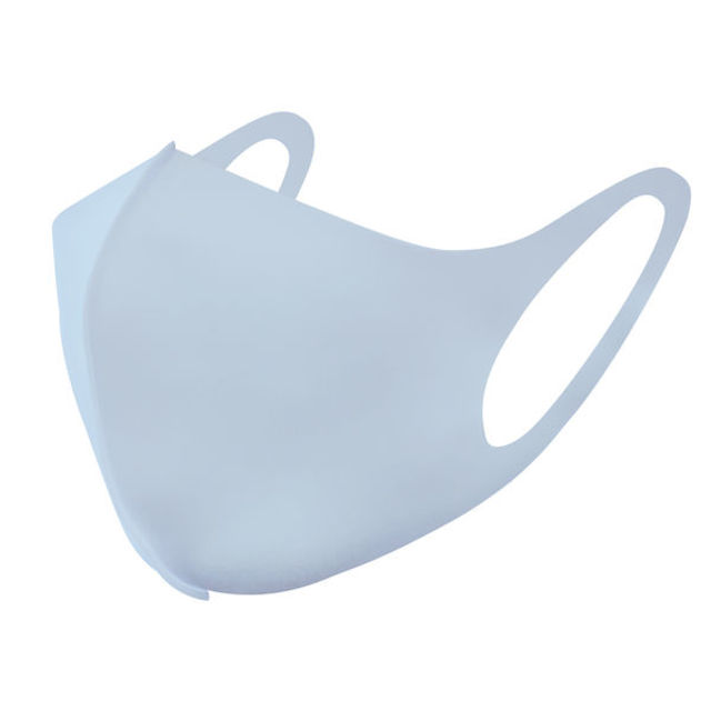 【数量限定】接触冷感 ひんやりアイスマスク 1袋（3枚入） ふつう 立体マスク ブルー 丸洗い 繰り返し ムレにくい 耳にやさしい お肌にやさしい