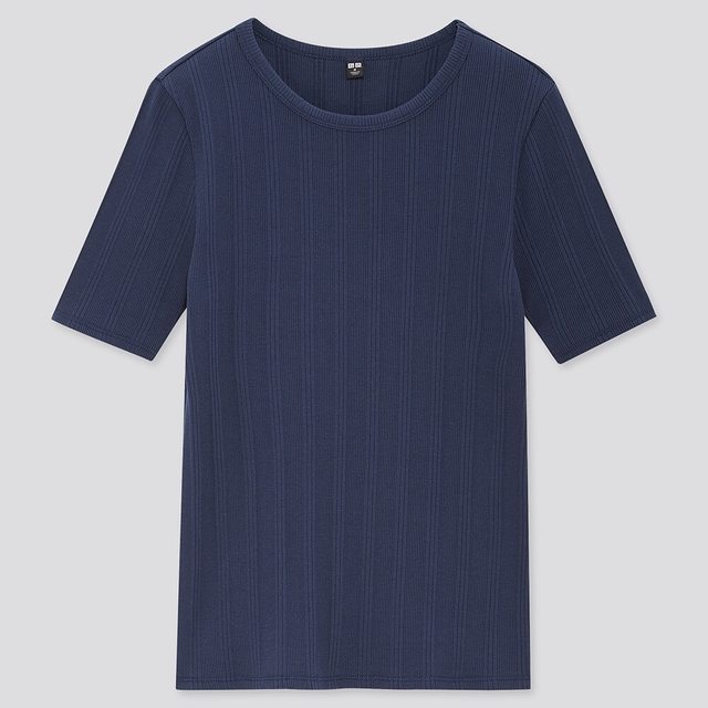 ランダムリブクルーネックT